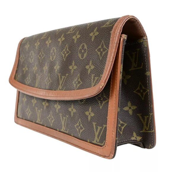 LOUIS VUITTON Pochette Dam GM Clutch Hand Bag Monogram Leather BN - Picture 2 of 15